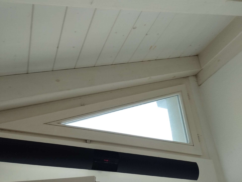 Nahe einer hellen Dachschräge in Brislach weisen feine Spuren auf Ameisen hin, wodurch der Einsatz eines Kammerjaegers zur genauen Kontrolle sinnvoll erscheint.